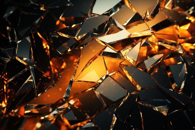 Fragmento de vidrio roto con una chispa persiguiendo la IA generativa