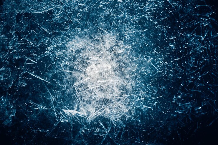 Fragmentos de hielo plan macro Fondo de textura Mística