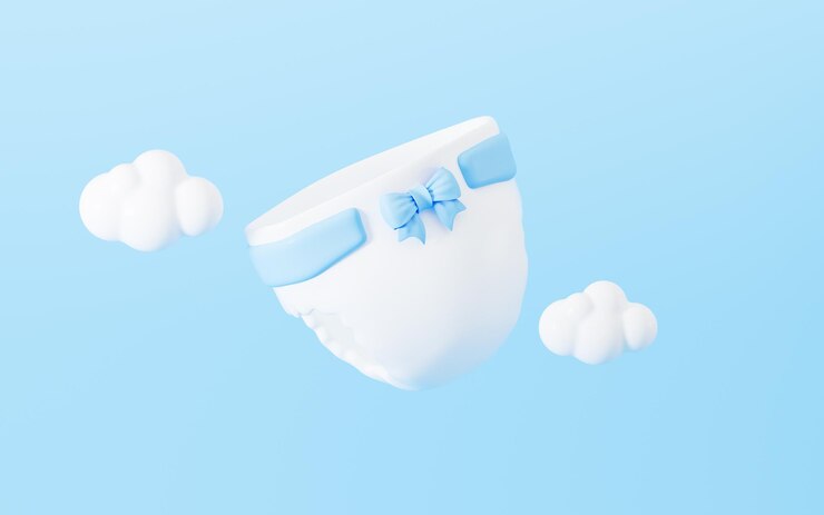 Foto fraldas de bebê fraldas de bebé produtos de bebê renderização 3d