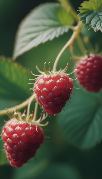 Foto las frambuesas dulces