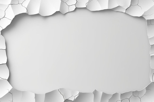 Frame de borde de papel blanco rasgado con fondo diy