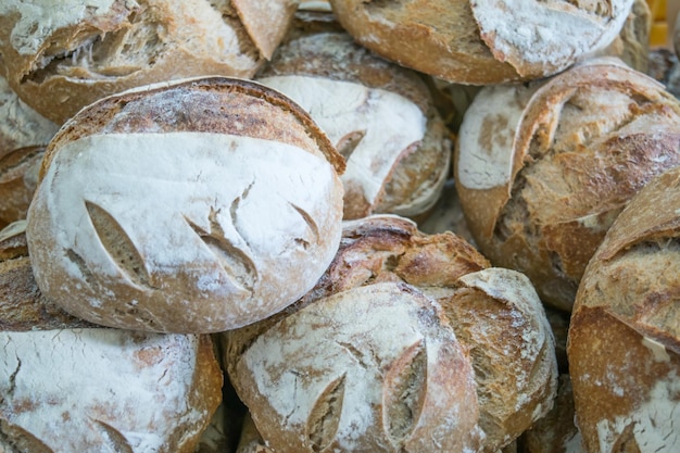 Foto frame completo de pão para venda no mercado