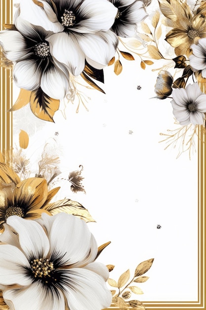 Foto frame floral vetorial elegante