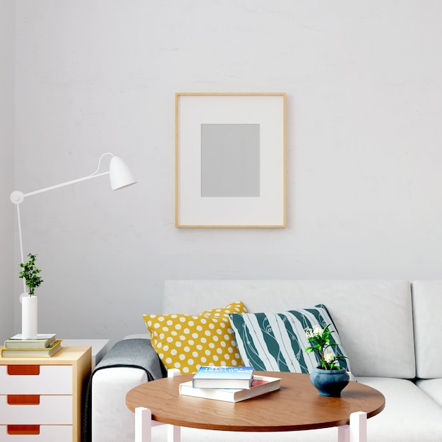 Frame Mockup Interior Wohnzimmer