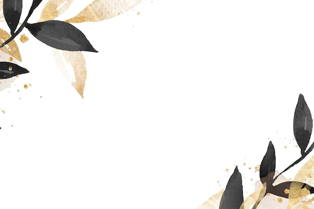 Frame png de borde negro y dorado fondo transparente
