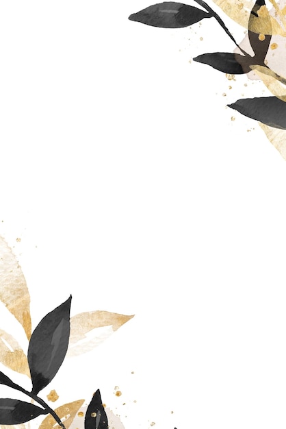 Frame png de borde negro y dorado fondo transparente
