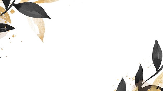 Frame png de borde negro y dorado fondo transparente