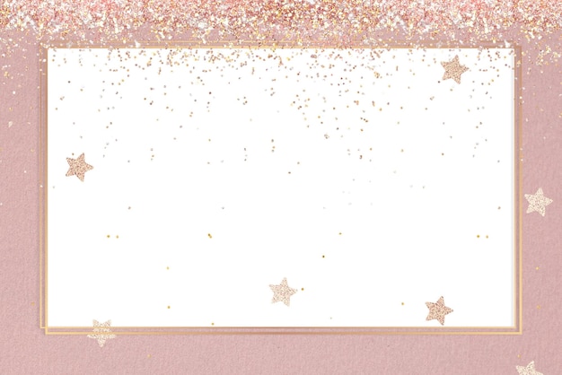 Frame png brillante de fiesta con patrón de estrella en el fondo