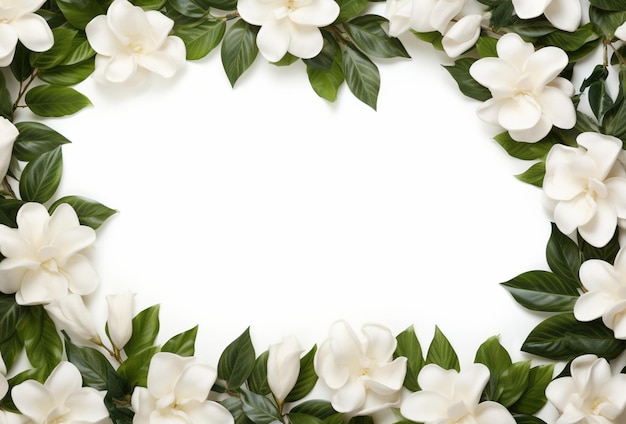 Frame White Flower