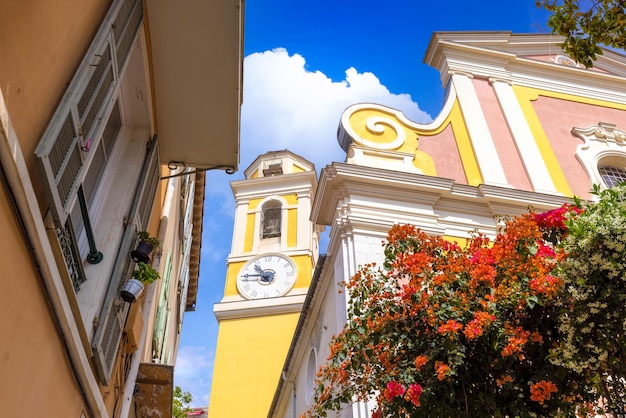 França Riviera Francesa Villefranche ruas da cidade velha no centro histórico da cidade perto do passeio marítimo