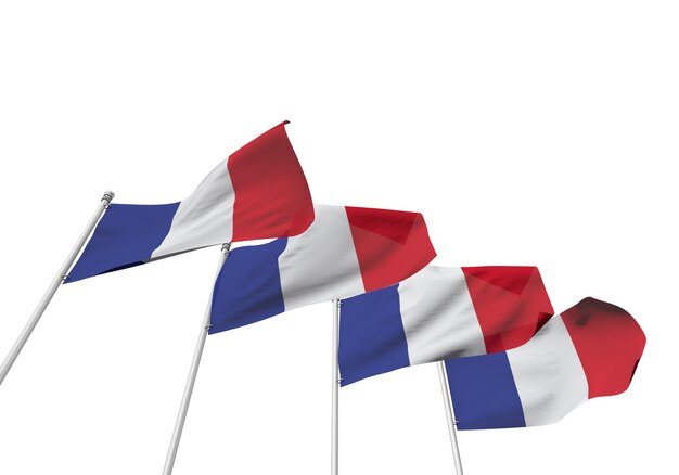 en el medio de la nada Enlace Humedal Francia banderas en una fila con un fondo blanco 3d rendering | Foto Premium en el medio de la nada Enlace Humedal Francia banderas en una fila con un fondo blanco 3d rendering | Foto Premium