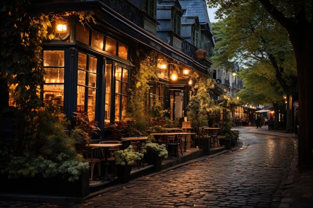 Foto francia parís quartier latin un barrio histórico con cafés y librerías generativa ia