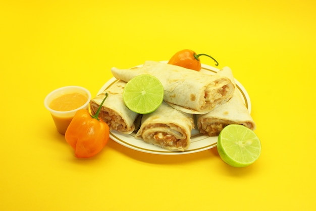 Foto frango burritos, chile