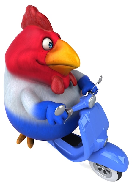 Frango divertido - ilustração 3D