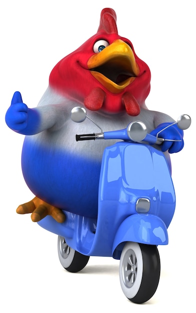 Frango divertido - ilustração 3D