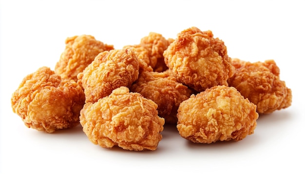 Frango frito isolado em fundo branco