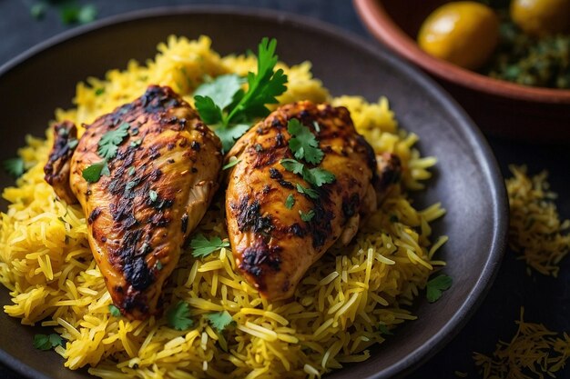 Frango Methi com Basmati de açafrão