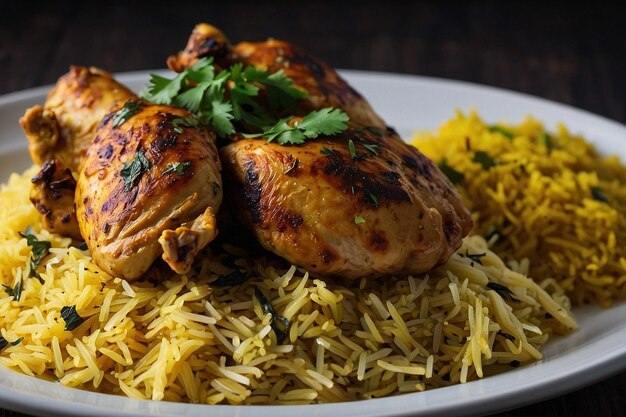 Frango Methi com Basmati de açafrão