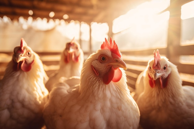 Foto frango na fazenda