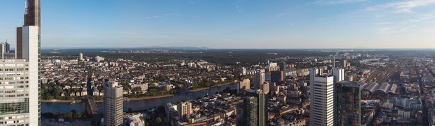 Frankfurt am main skyline, alemanha, europa, o centro financeiro do país.