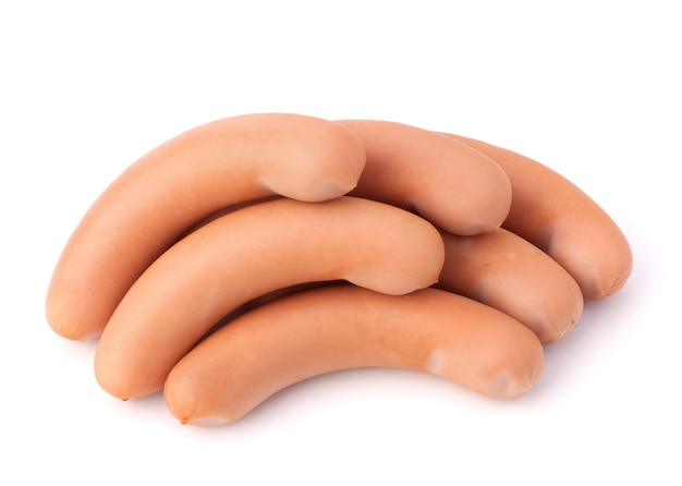 Frankfurter Wurst isoliert auf weißem Hintergrund