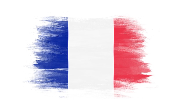 Frankreich-Flagge Pinselstrich Nationalflagge