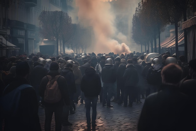 Frankreich Massendemonstrationen in den Straßen von Paris Die Polizei kämpft gegen die Demonstranten