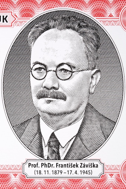 Frantisek Zaviska un retrato de dinero