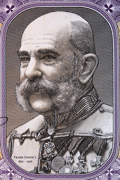 Franz Joseph I da Áustria um retrato de dinheiro