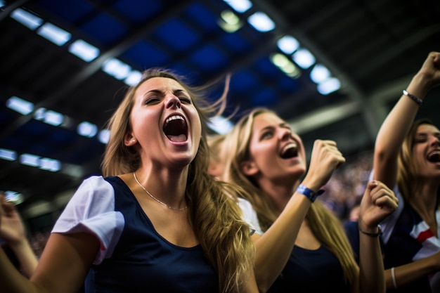 Französische Fans feiern das Tor der Nationalmannschaft zur Einheit