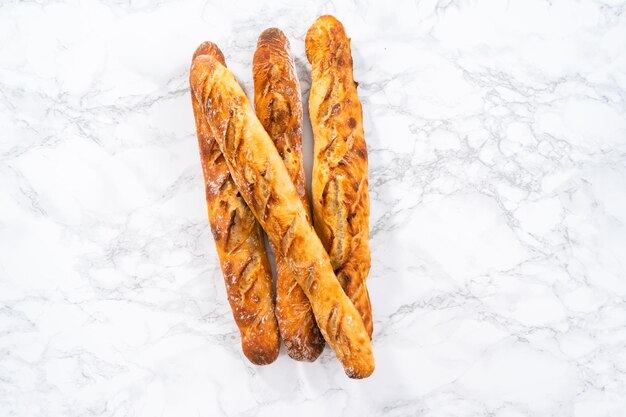 Foto französisches baguette-brot