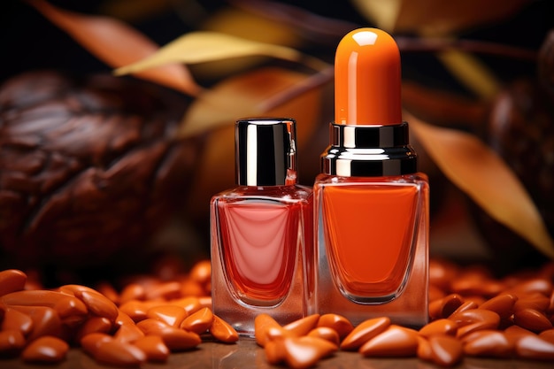 Frasco de esmalte laranja