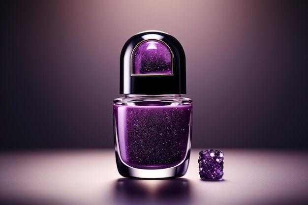 Frasco de esmalte roxo