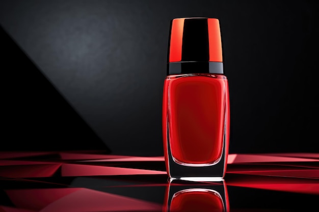 Frasco de esmalte vermelho