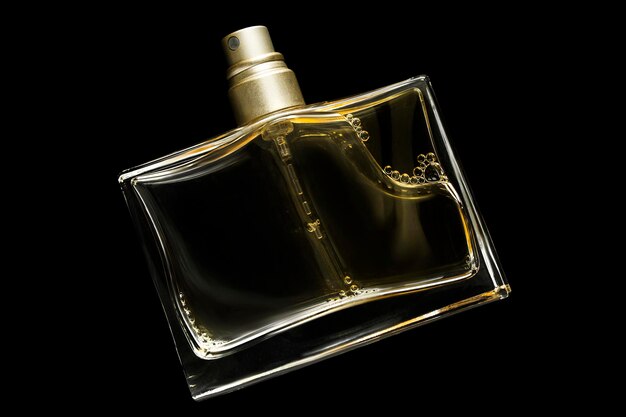 Frasco de perfumaria em preto