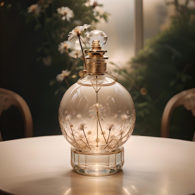 frasco de perfume elegante