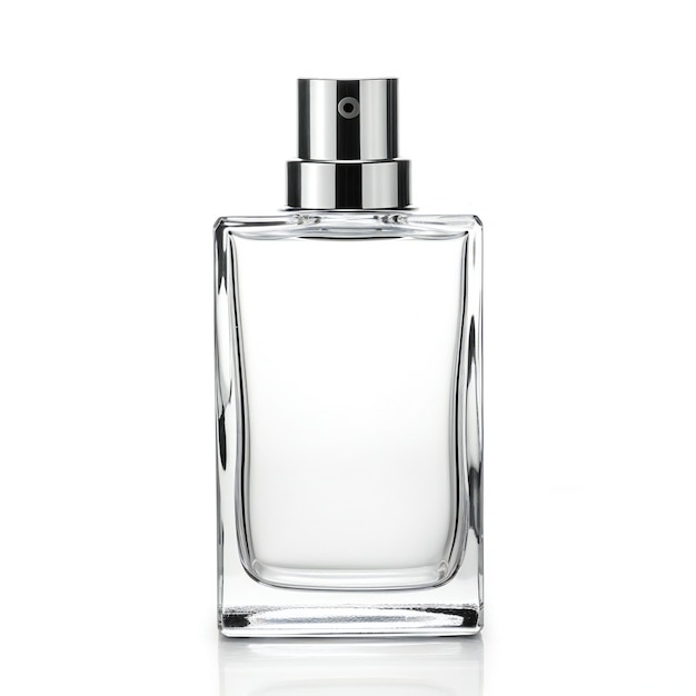 Frasco de perfume isolado no fundo branco