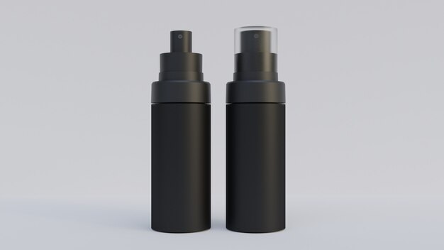 Frasco de perfume preto realista 3D