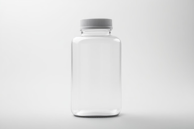 frasco de remédio de plástico em branco para design de maquete