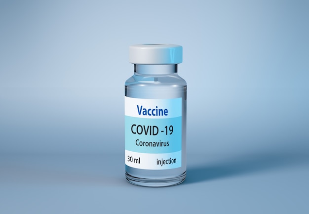 Frasco de vacina para Coronavírus, vírus Covid 19.