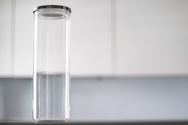 Frasco de vidro vazio para armazenamento de despensa de alimentos