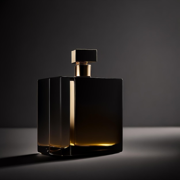 un frasco de perfume aislado sobre fondo blanco transparente