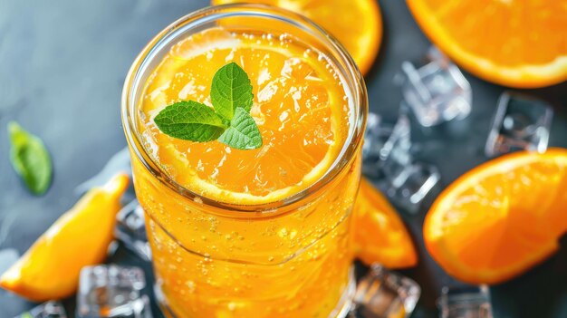 Un frasco de vidrio lleno de deliciosa mermelada de naranja casera