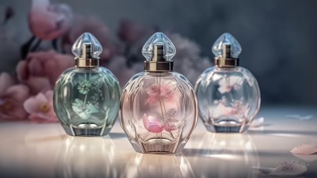 Frascos de perfume Generative ai