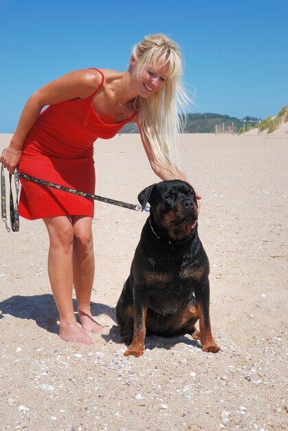 Frau am Strand