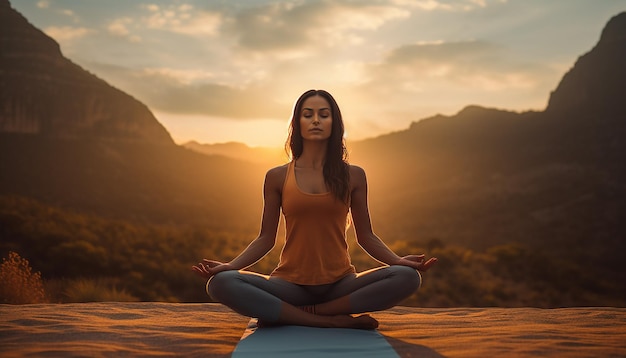 Frau, die Yoga macht, professionelles redaktionelles Fotoshoot