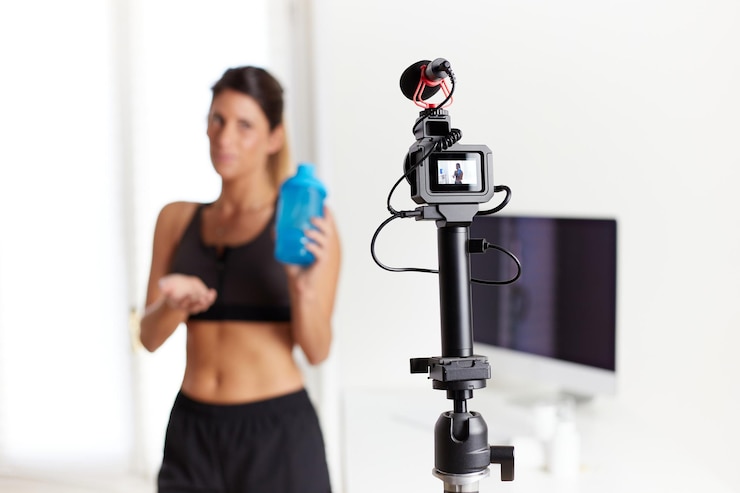 Foto frau fotografiert