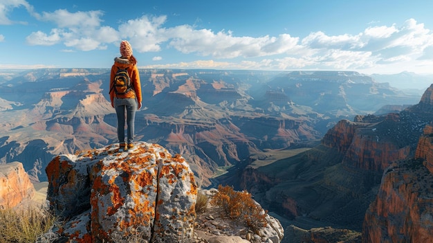 Frau im Grand Canyon