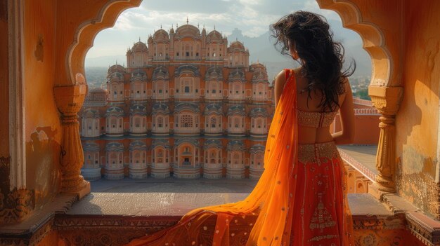 Foto frau in jaipur