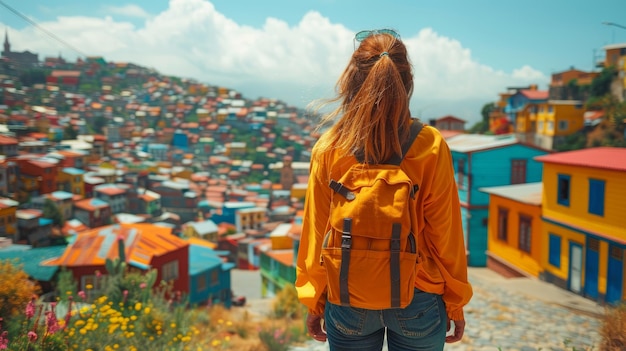 Frau in Valparaiso